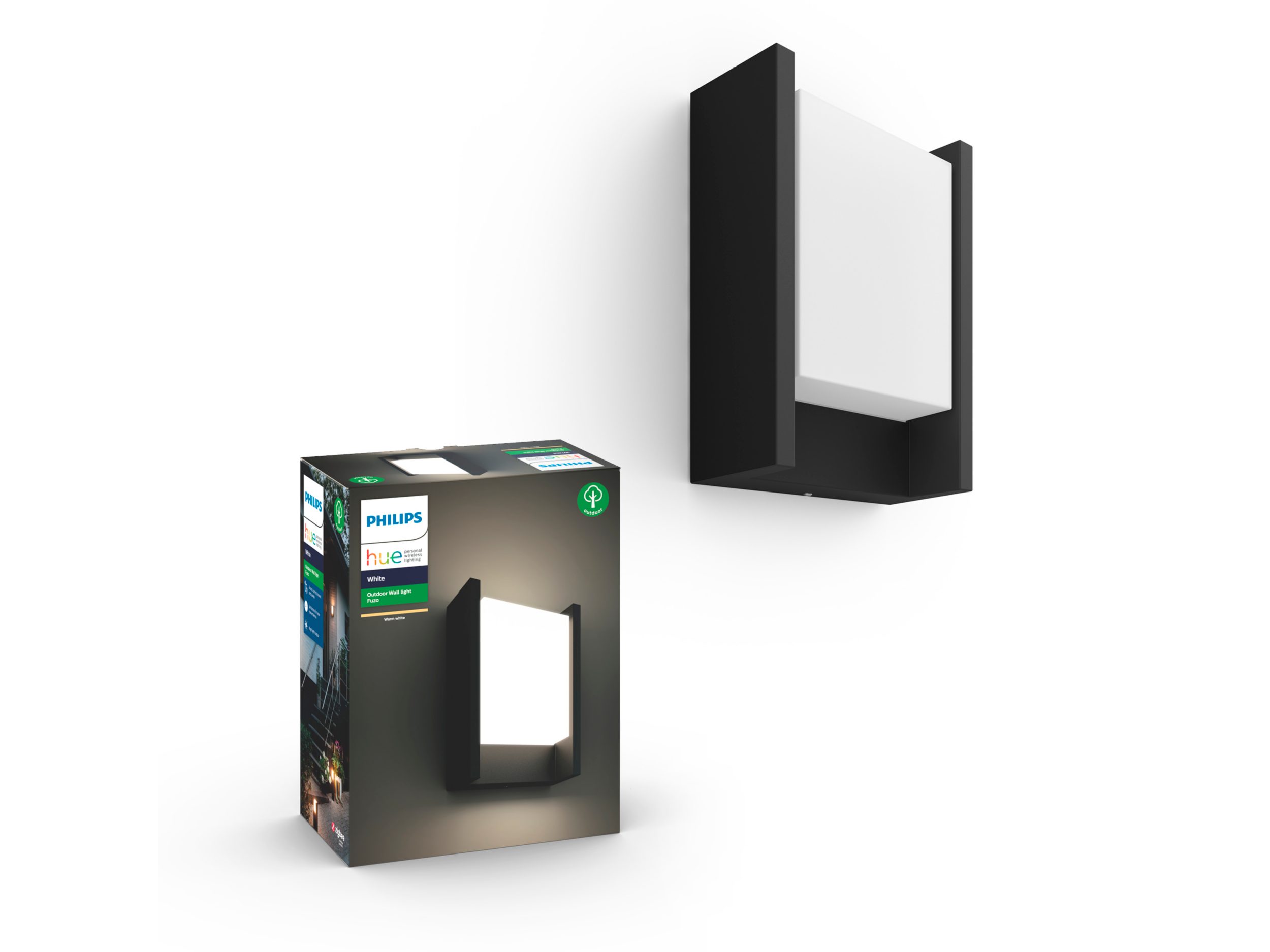 Philips Hue - Fuzo Wall Lantern Outdoor - White