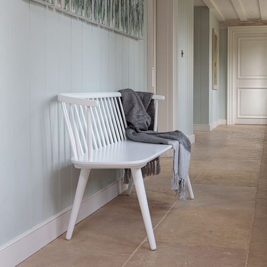 Brunswick Dining Bench - True White
