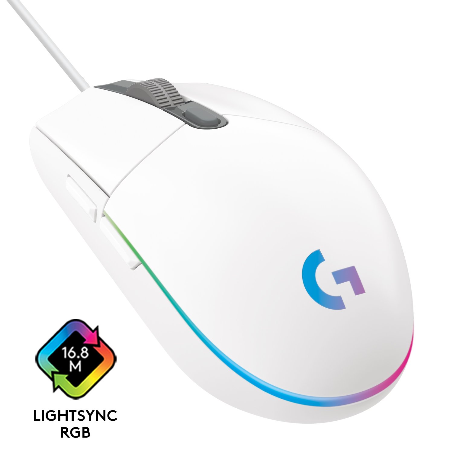 Logitech - G203 LIGHTSYNC Gaming Mouse White