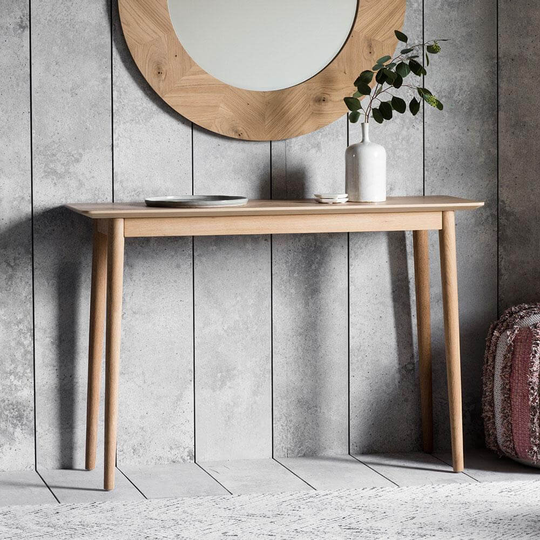 The Modern Light Oak Console Table