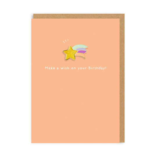 Make A Birthday Wish Enamel Pin Birthday Greeting Card