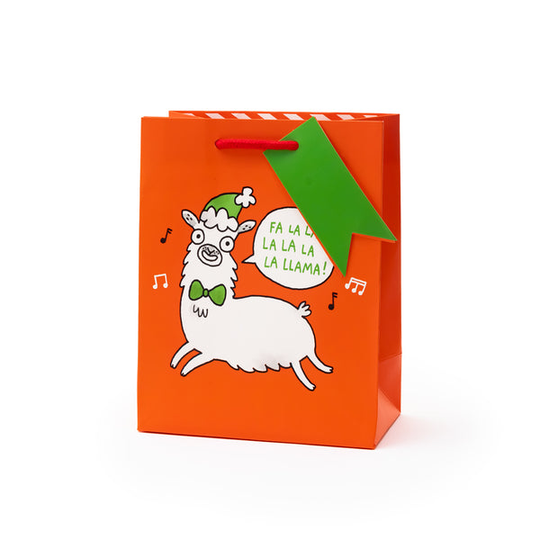 Fa La La Lama Medium Christmas Giftbag