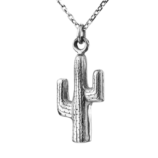 Cactus Necklace, White Gold