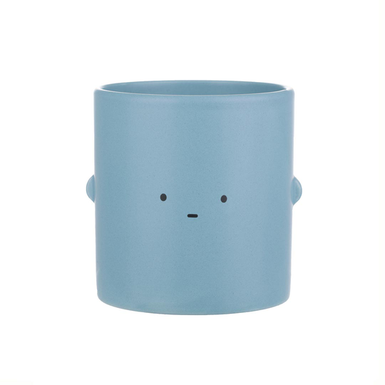 Blue Straight Face Toki Plant Pot