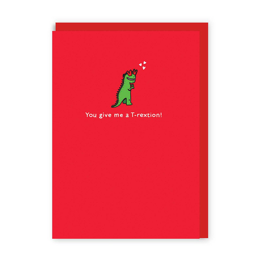 T-Rextion Enamel Pin Greeting Card