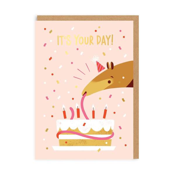Anteater Birthday Greeting Card