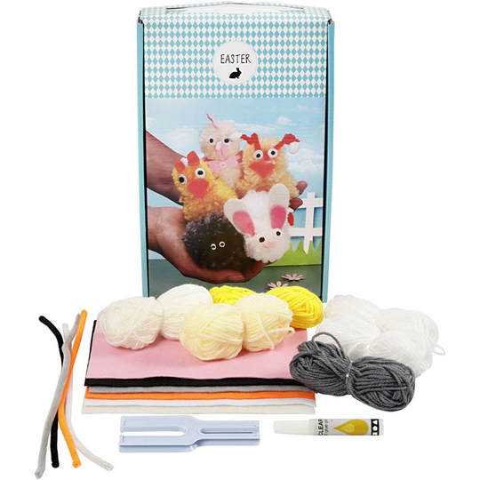 Easter animals of pompoms (97043)