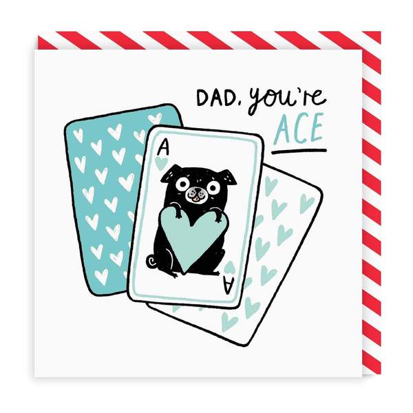 Dad You're Ace Square Greeting Card