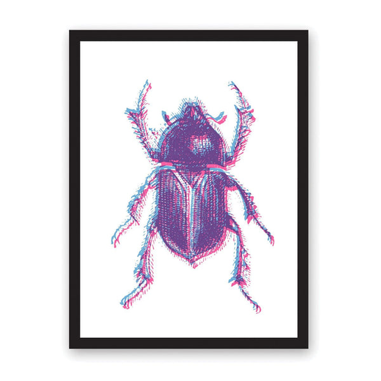 A3 Beetle Riso Print