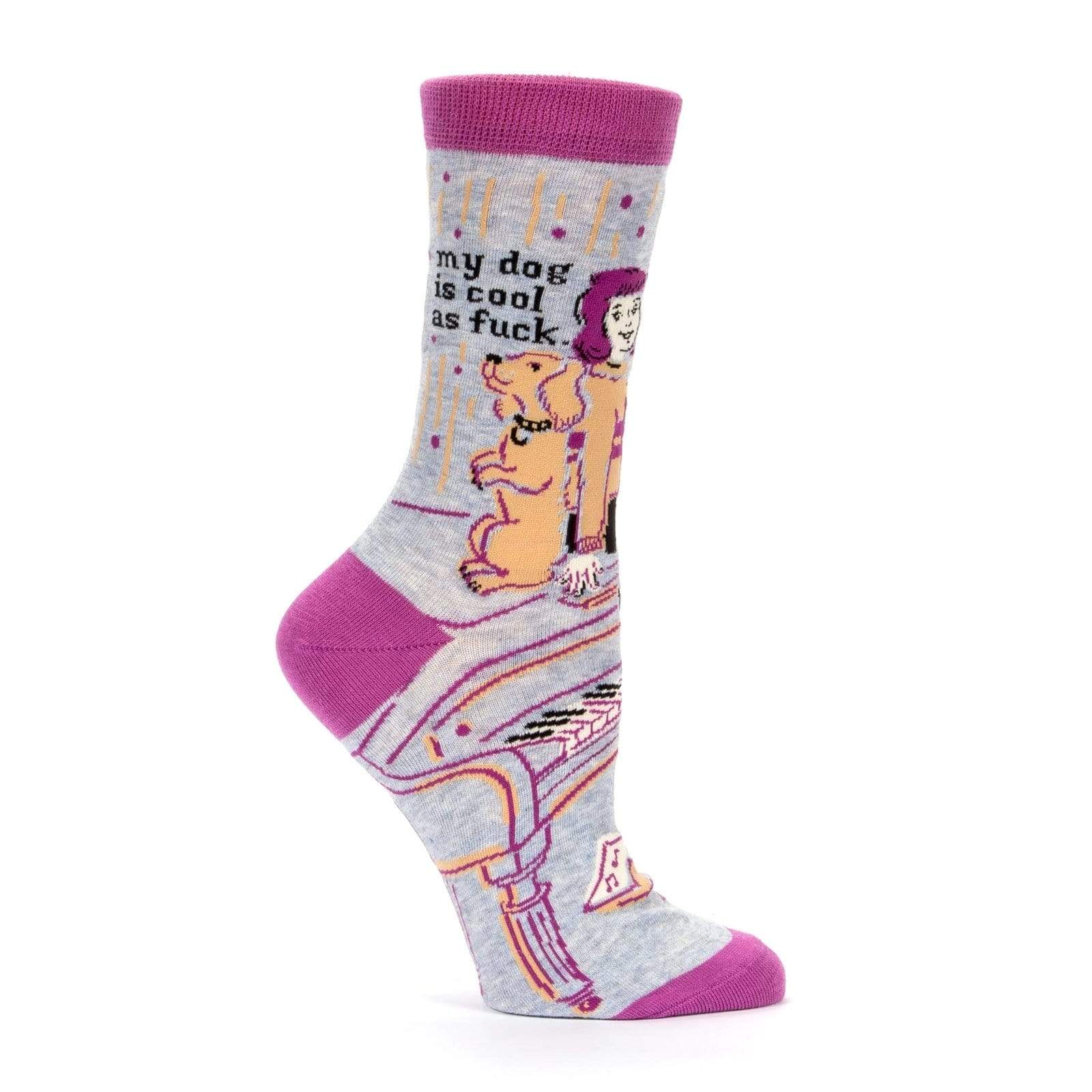 My Dog Is Cool As F*ck Womens Crew Socks