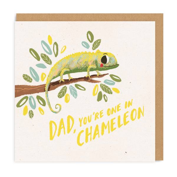 Dad, Chameleon Square Greeting Card
