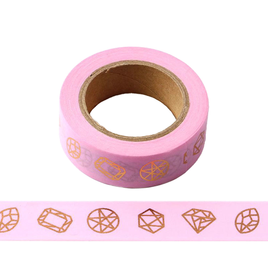 Copper Diamonds Pink Washi Tape