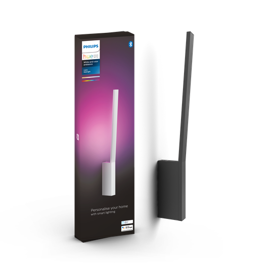 Philips Hue - Liane Wall Light Black - White & Color Ambiance - Black