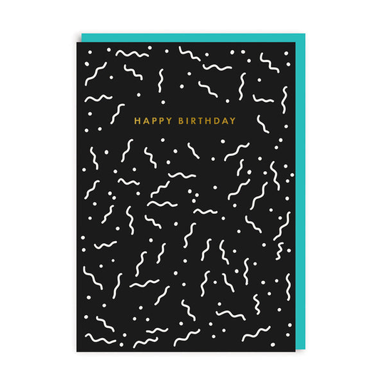 Happy Birthday Squiggles Greeting Card