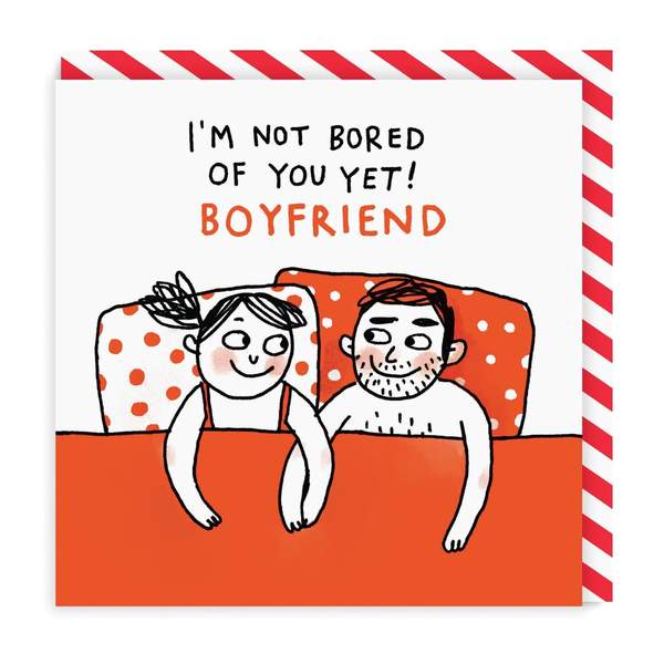 Not Bored Boyfriend Square Greeting Card