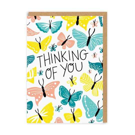 Thinking Of You Butterflies Greeting Card