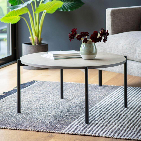 Simple Noir Oak Coffee Table Grey Grain