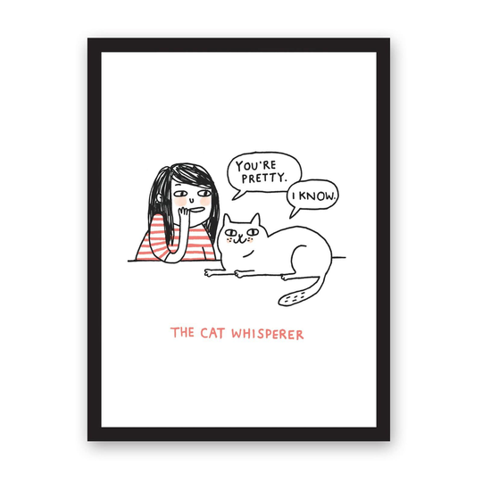 Cat Whisperer Riso Print, A3