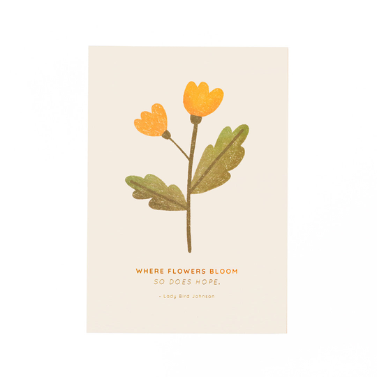Where Flowers Bloom Poppy Art Print A5