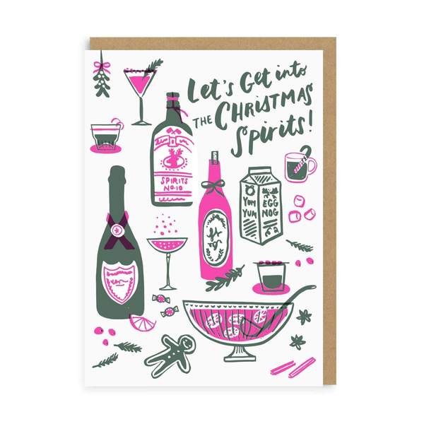 Get into the Christmas Spirits Christmas Card