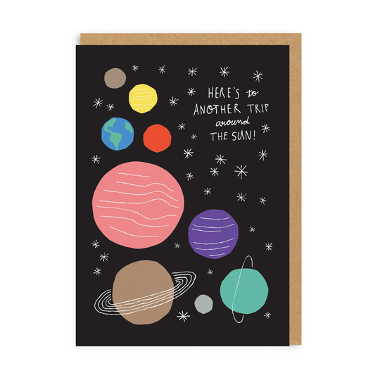 Around The Sun Birthday Greeting Card