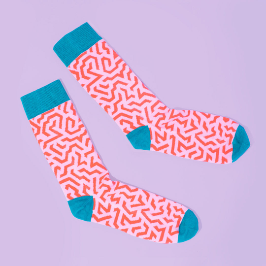 Geometric Zig Zag Socks