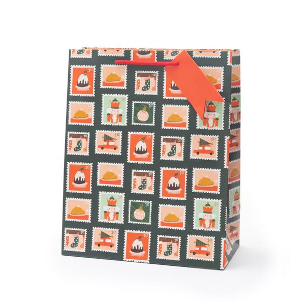 Christmas Stamps Large Christmas Giftbag