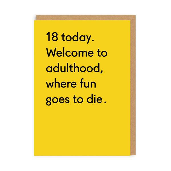 18 Today Birthday Greeting Card