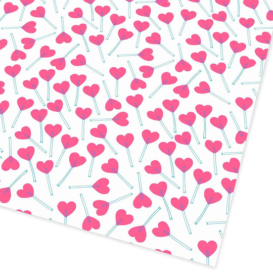 Love Heart Lollies Giftwrap