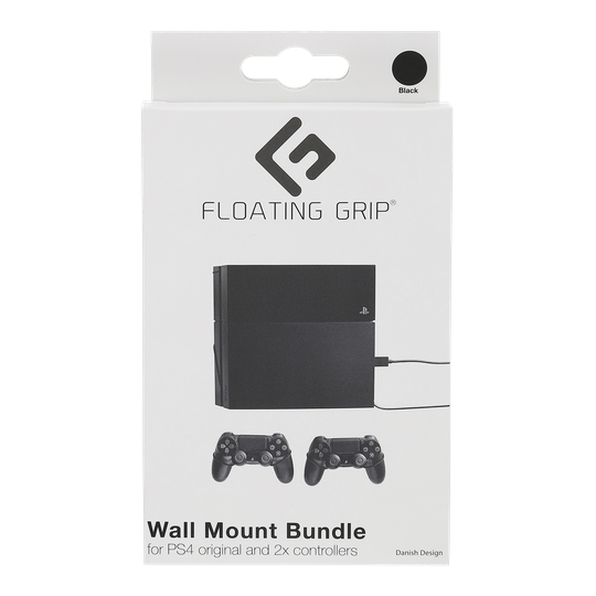 Floating Grip Playstation 4 and Controller Wall Mount - Bundle (Black)