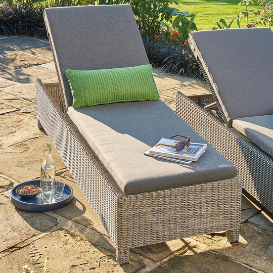 2021 Kettler Palma Sun Lounger - Whitewash
