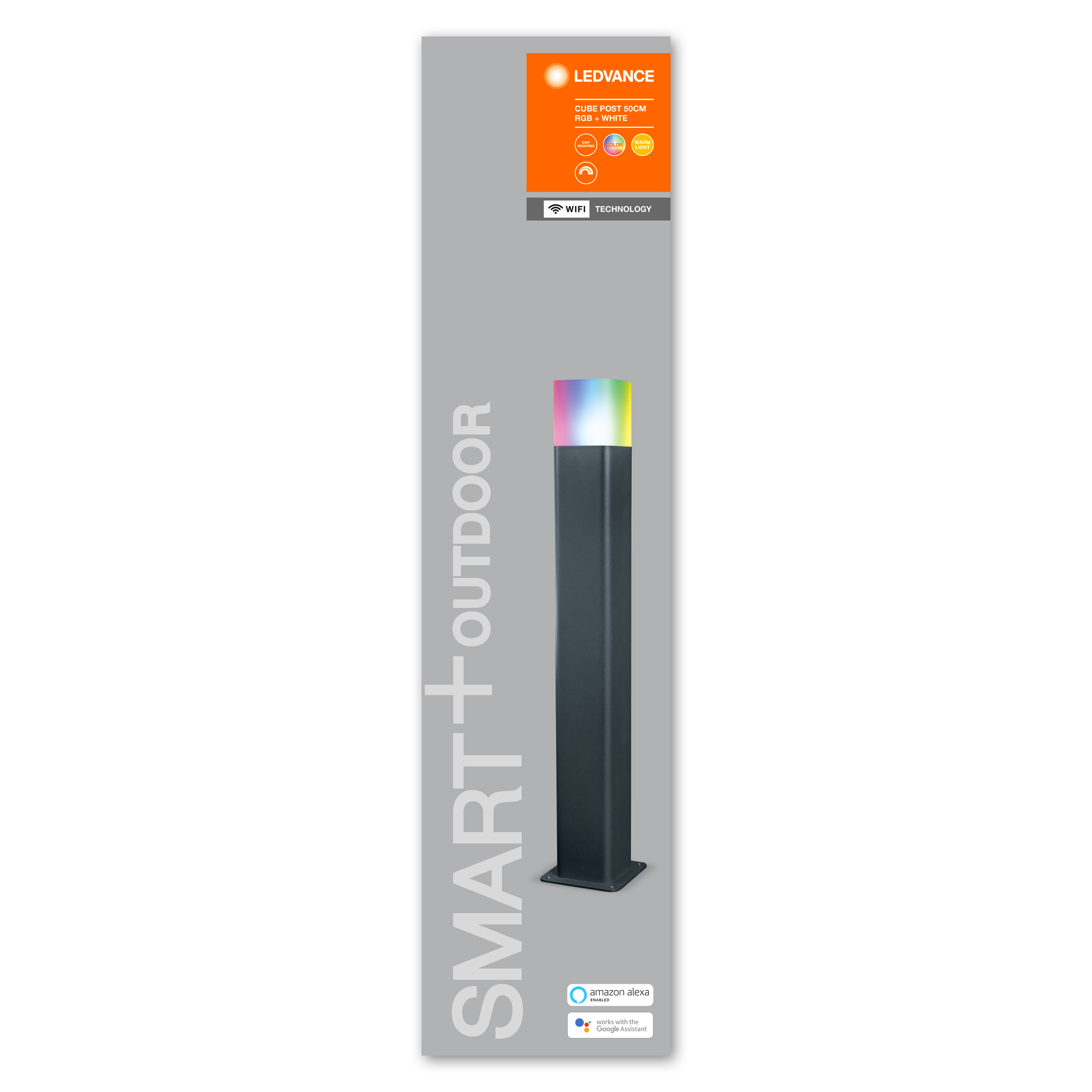 Ledvance - Smart+ Outdoor Cube RGBW - Post Light 50 cm
