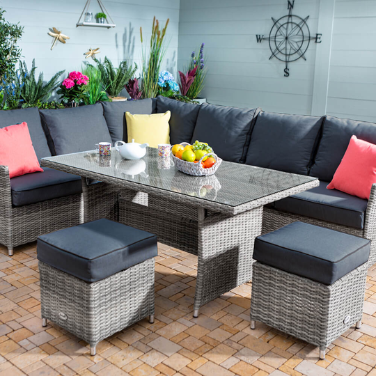 2021 Hartman Westbury Rectangular Casual Dining Set - Ash/Slate