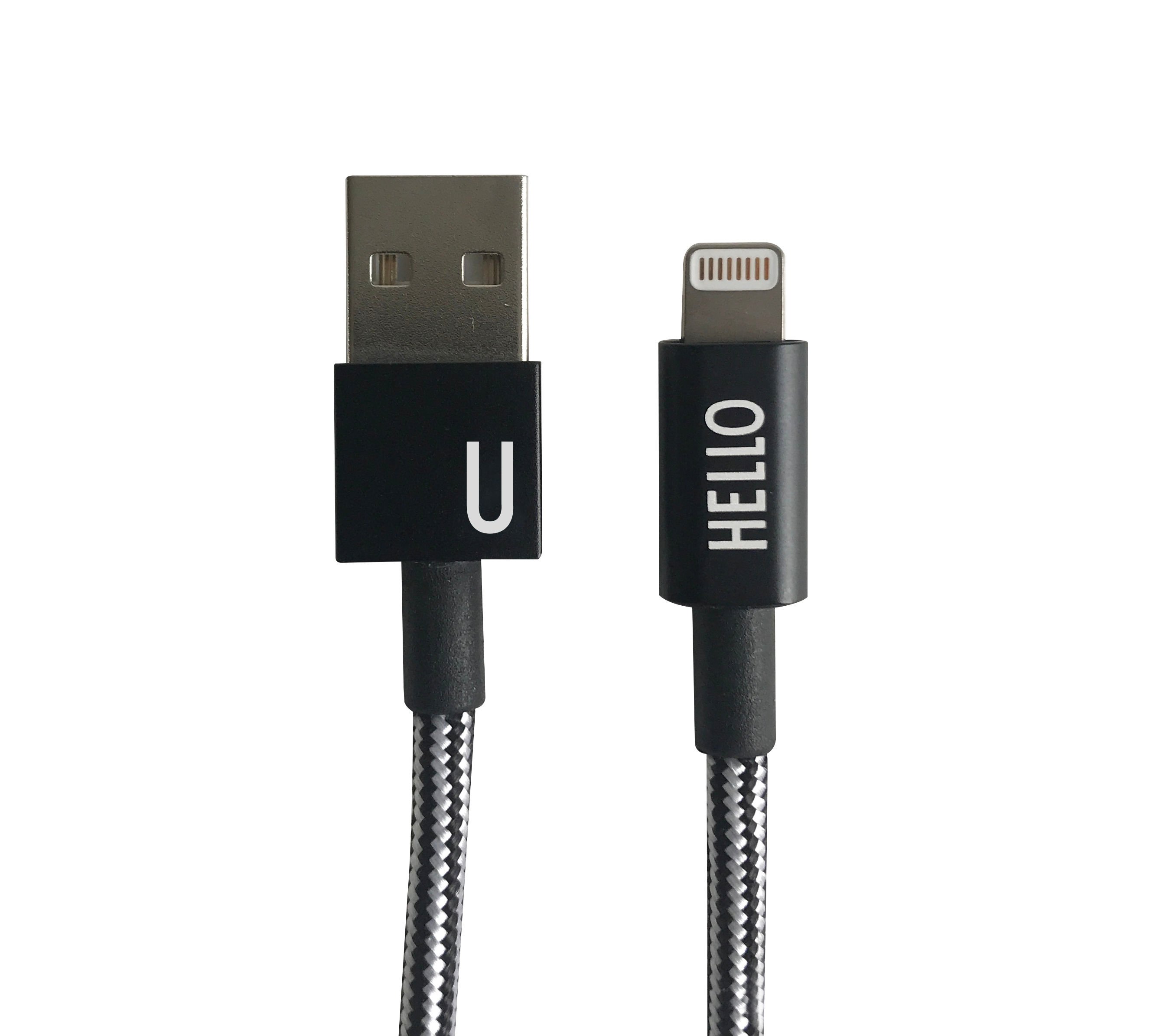 Design Letters - Lightning Cable 1 Meter U - Black (60201010U)