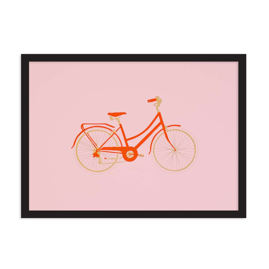 A4 Town Bike Riso Print