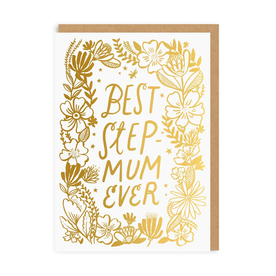 Best Step Mum Wreath Greeting Card