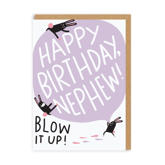 Nephew Blow It Up Birthday Greeting Card
