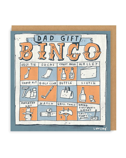 Dad Gifts Bingo Square Greeting Card