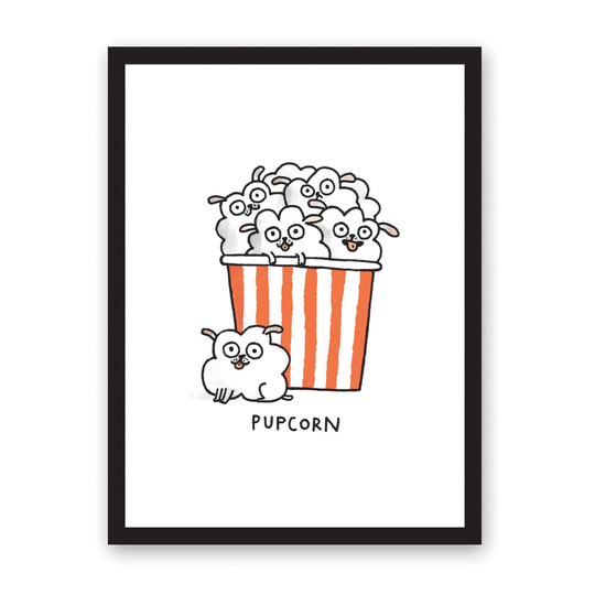 Pupcorn Riso Print, A3