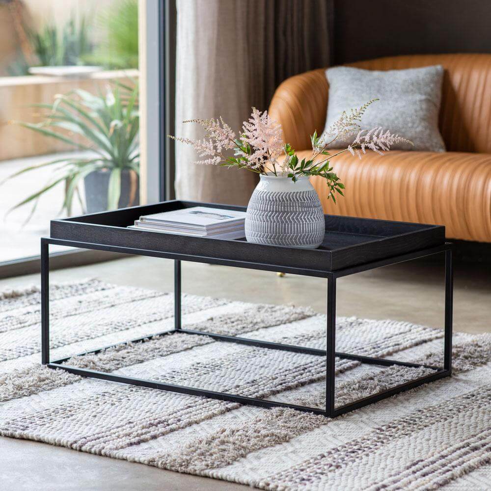 Matte Oak Coffee Table Black