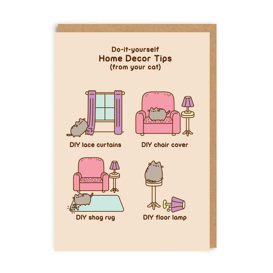 Pusheen Home Decor Tips Greeting Card