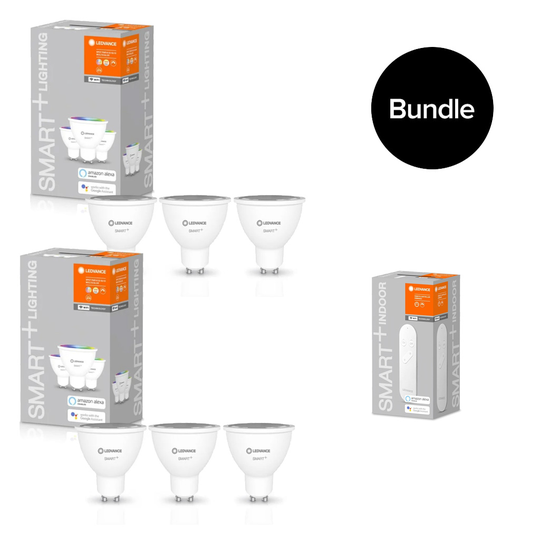 Ledvance - 2x RGBW frosted GU10 3pack + Remote WiFi - Bundle