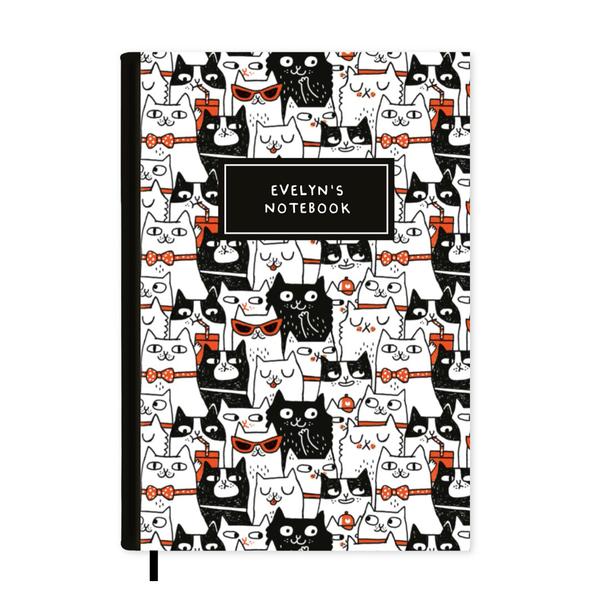Cool Cats Notebook A5 - Personalised