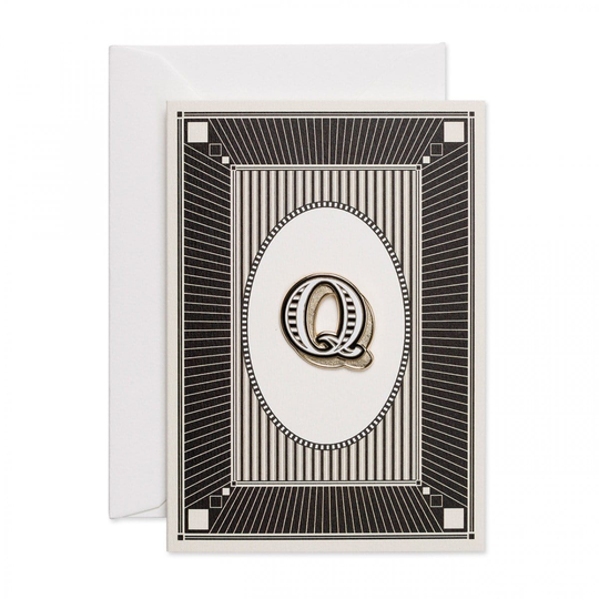 Alphabet Pin & Greeting Card, Q