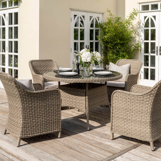 2021 Kettler Charlbury 4 Seat Round Dining Table Set