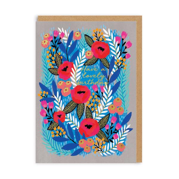 Have A Lovely Birthday Florals Greeting Card