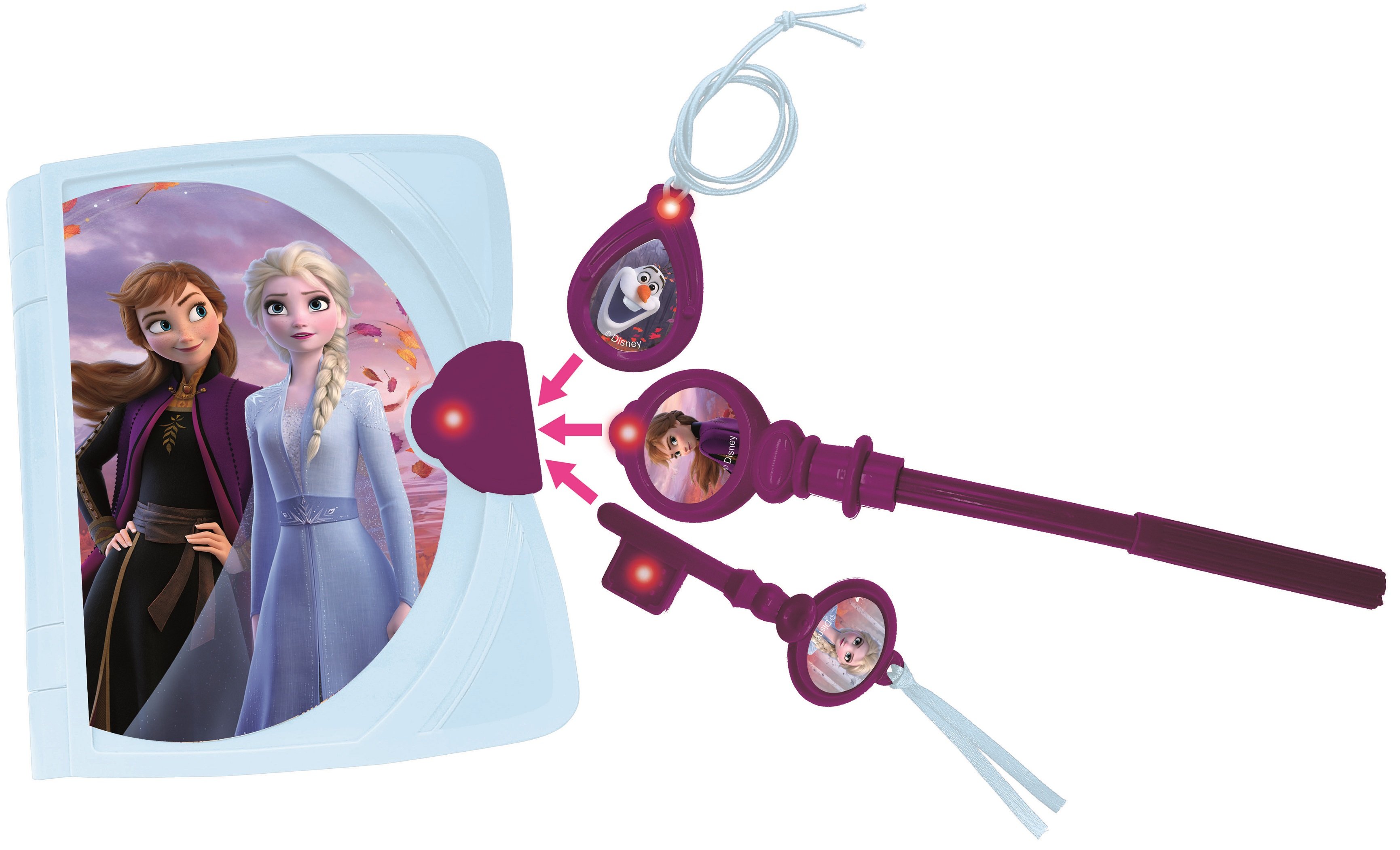 Lexibook - Disney Frozen Electronic Secret Diary with light, sound and accessories (SD15FZ)