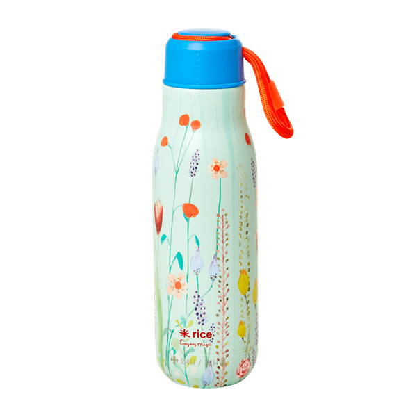 Rice - Stainless Steel Thermo Drinking Bottle 500 ml - Summer Flower Print