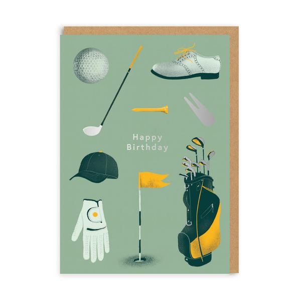 Happy Birthday Golf Greeting Card