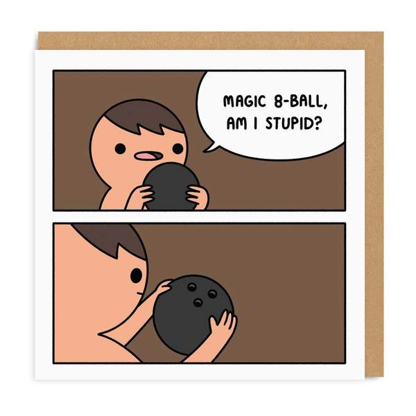 8 Ball Square Greeting Card